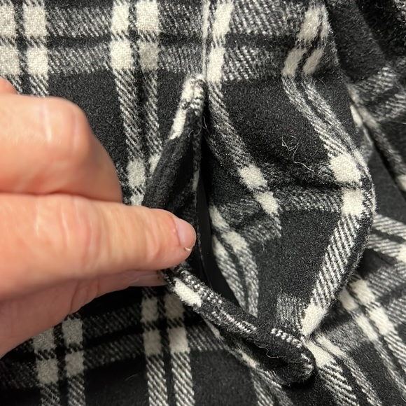 Baby Gap Plaid Coat Wool Blend with Hood 3 Years - Picture 3 of 5